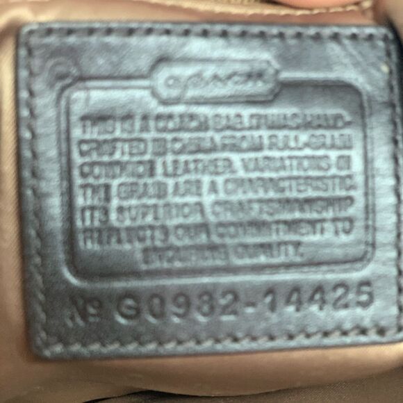 Coach Penelope Dark Brown Pebbled Leather Carryall Tote Purse G0982-14425 - Picture 16 of 16